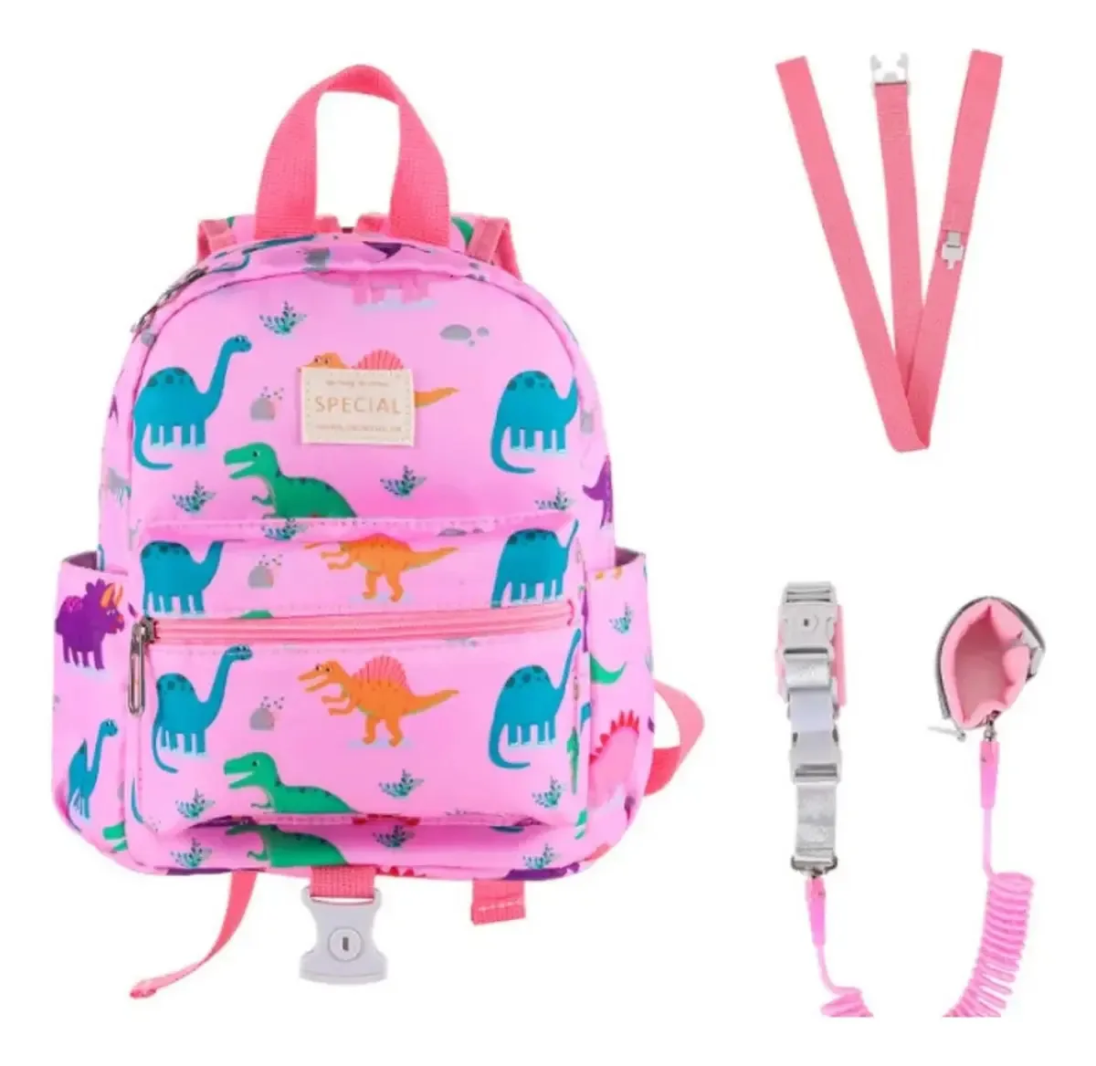 Mochilas e arnês para crianças Alça de segurança para crianças Cor rosa Animais