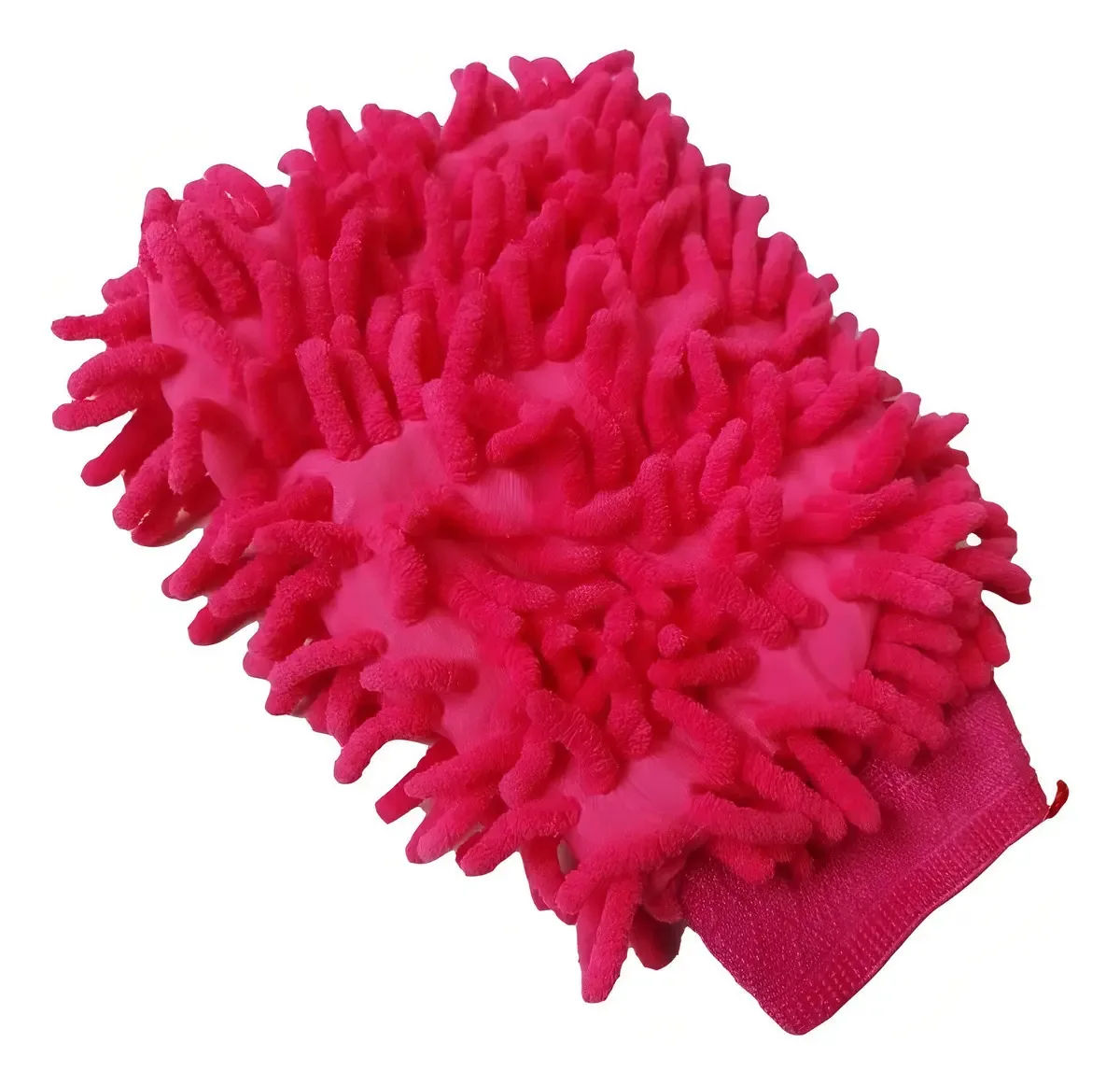 Luva de Microfibra Superabsorvente Rosa para Lavagem Automotiva