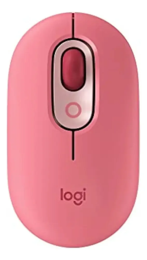 Jc Mouse Sem Fio Logitech Pop, Rolagem Precisa E Rápida Cor Rosa