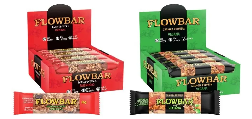 Kit 2 Cxs - 24 Barrinhas Cereais Amêndoas E Granola Flowbar