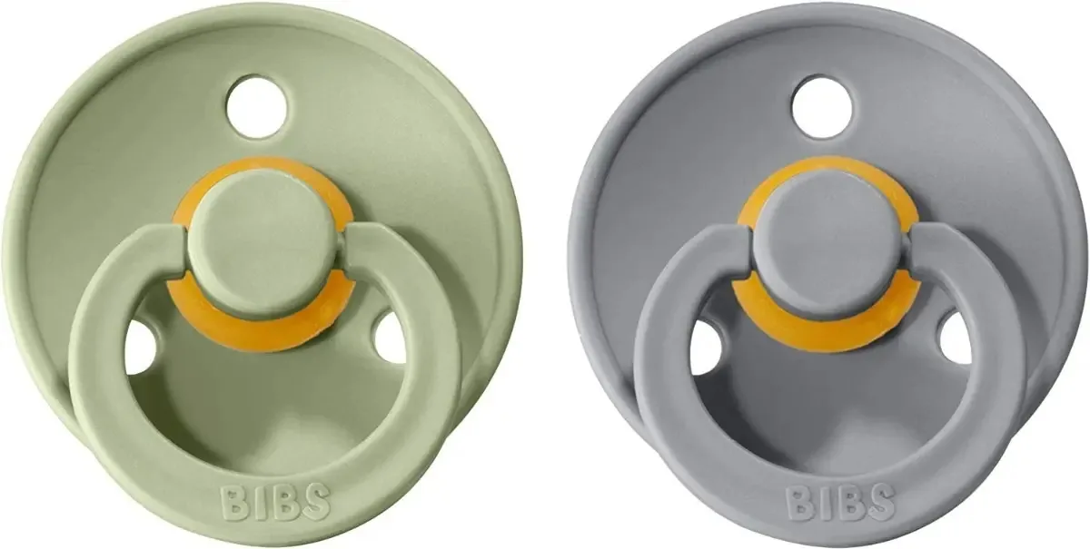 Chupetas Bibs Pacifier X2 Bpa Free Latex 6-18 m Mod Color Sage/Cloud, período de idade de 6 a 18 meses
