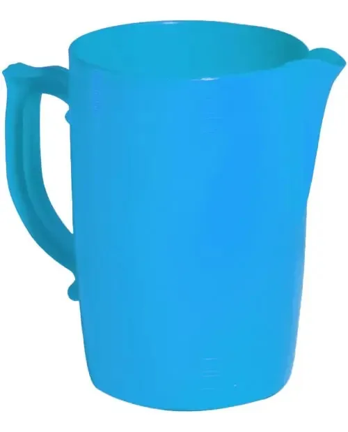 Frasco de plástico grego de 2 litros, cor de vestidos, azul claro