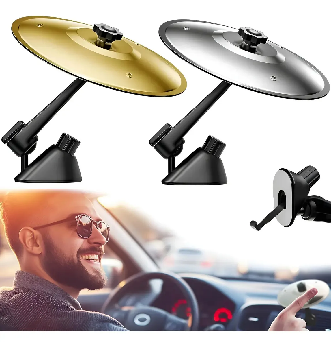 Percussão profissional Mini Crash Cymbal de 2 peças para cores automáticas, prateadas e douradas, 2 peças