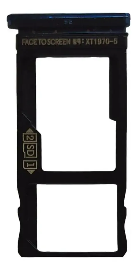 Bandeja Gaveta Sim Card Compatível Moto One Action Xt2013 Cor Azul