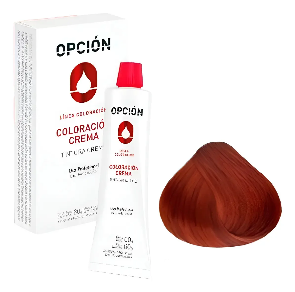 Opção profissional de coloração em creme de coloração X 60g Tom 77,46 LOIRO COBRE AVERMELHADO INTENSO