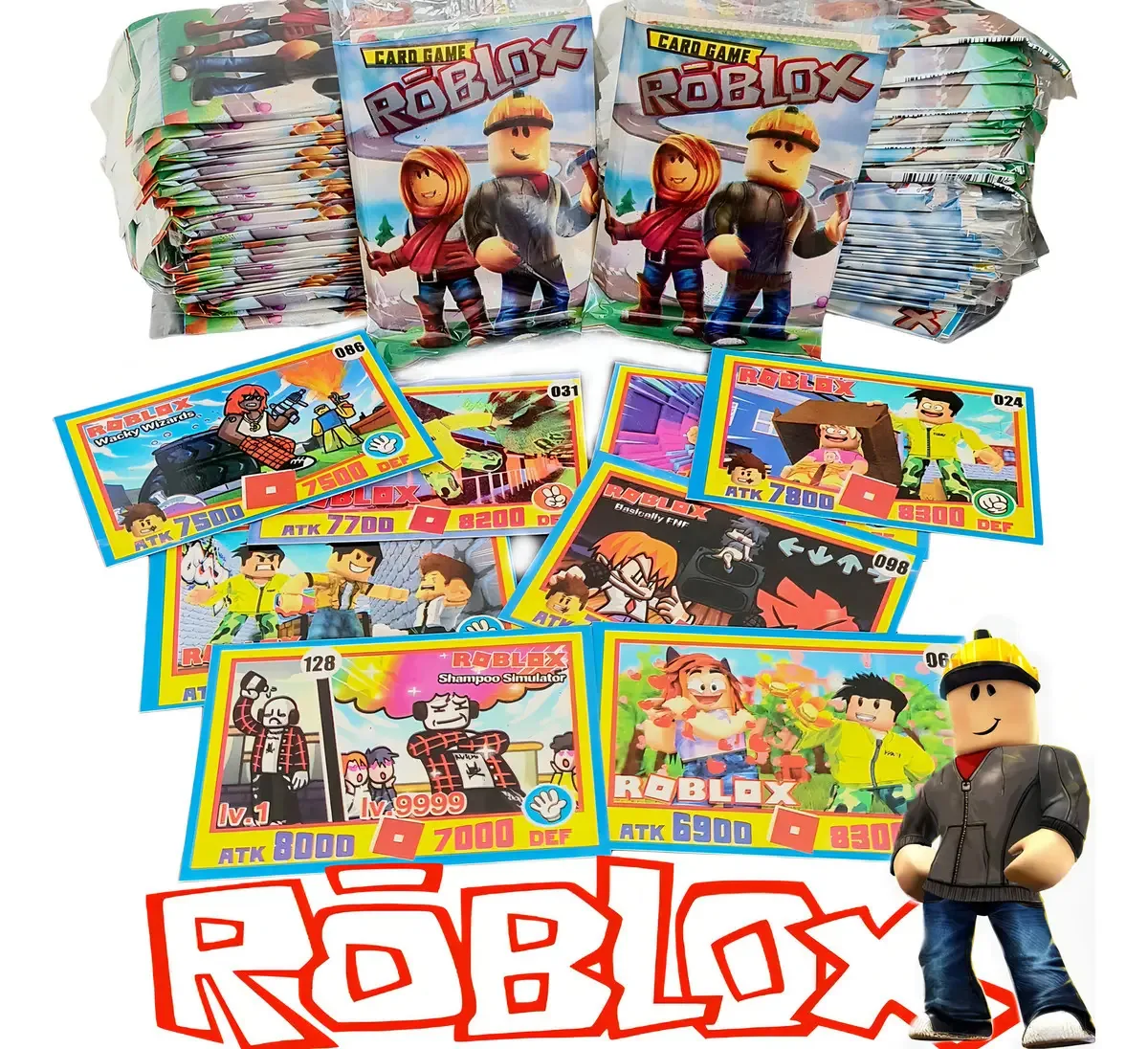 Kit de Cartas Roblox Bafo com 200 Cartinhas