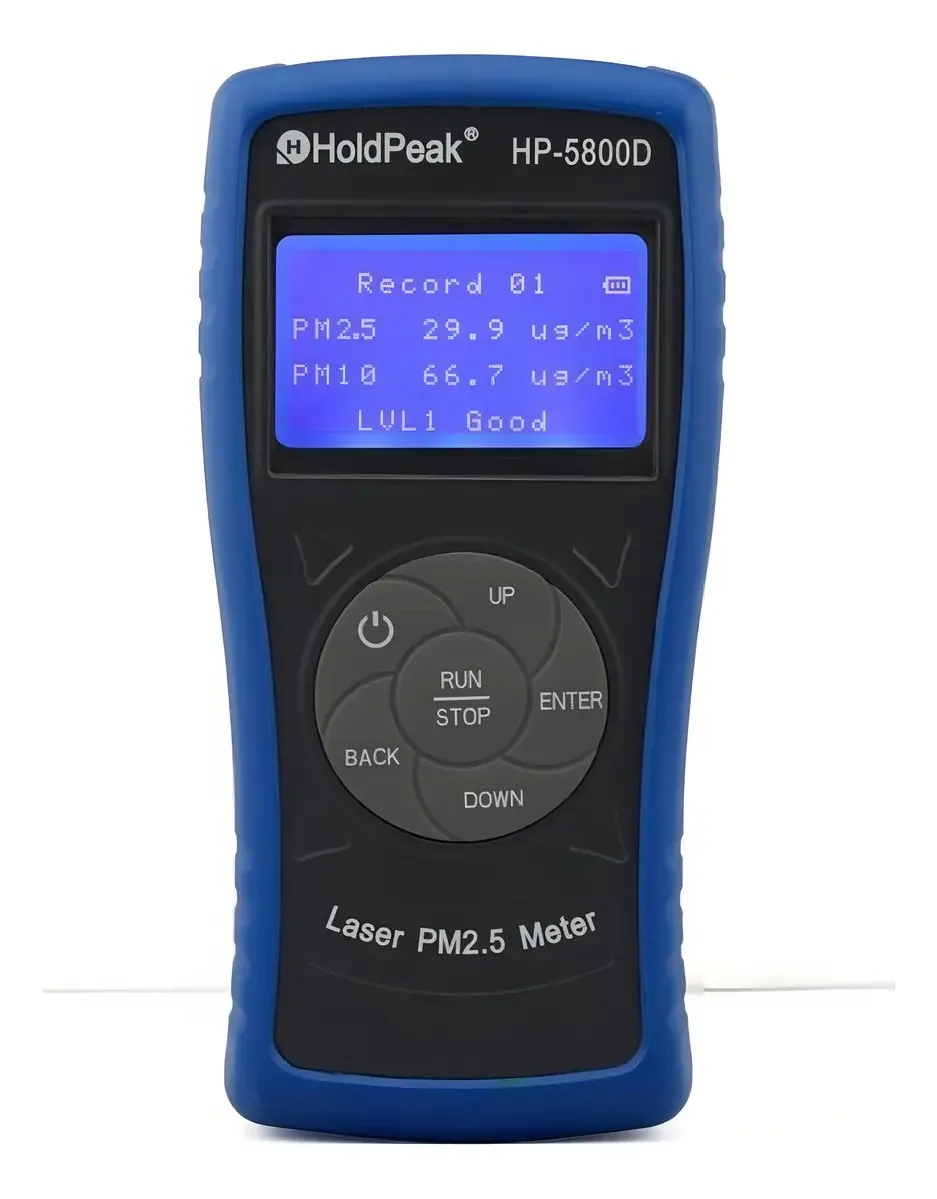 Medidor de qualidade do ar Holdpeak HP-5800d Medidor de neblina