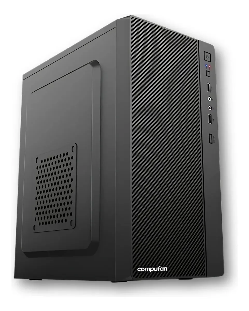 Gabinete do kit Compufan CF-k709 com fonte de alimentação de 500 W - Inclui periféricos de mouse/teclado/alto-falante - Micro Atx
