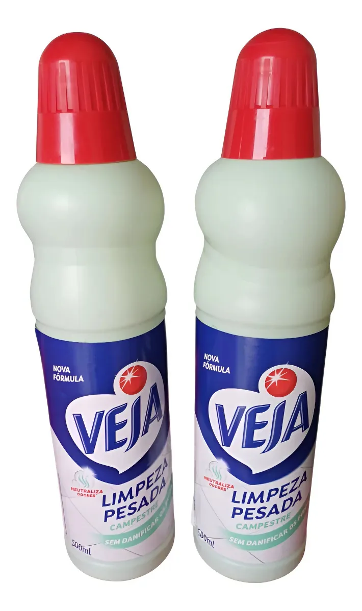 Kit 2 Limpadores Perfumados Veja Campestre para Pisos, 500 mL