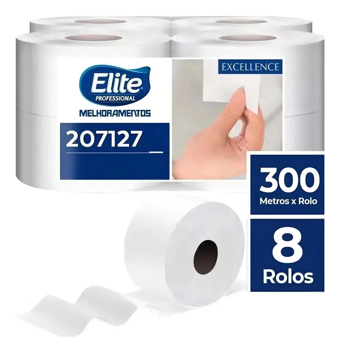 Papel Higiênico Folha Dupla 8x300 Mts Elite