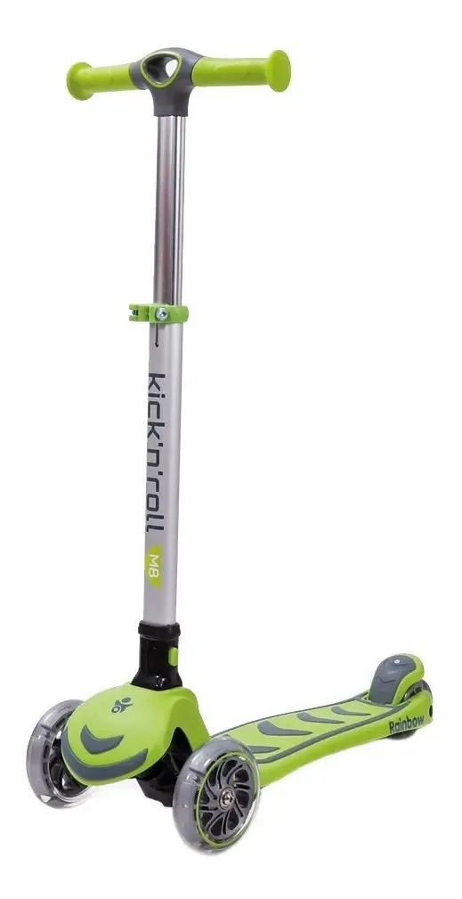Skate urbano dobrável Rainbow M8 cor verde