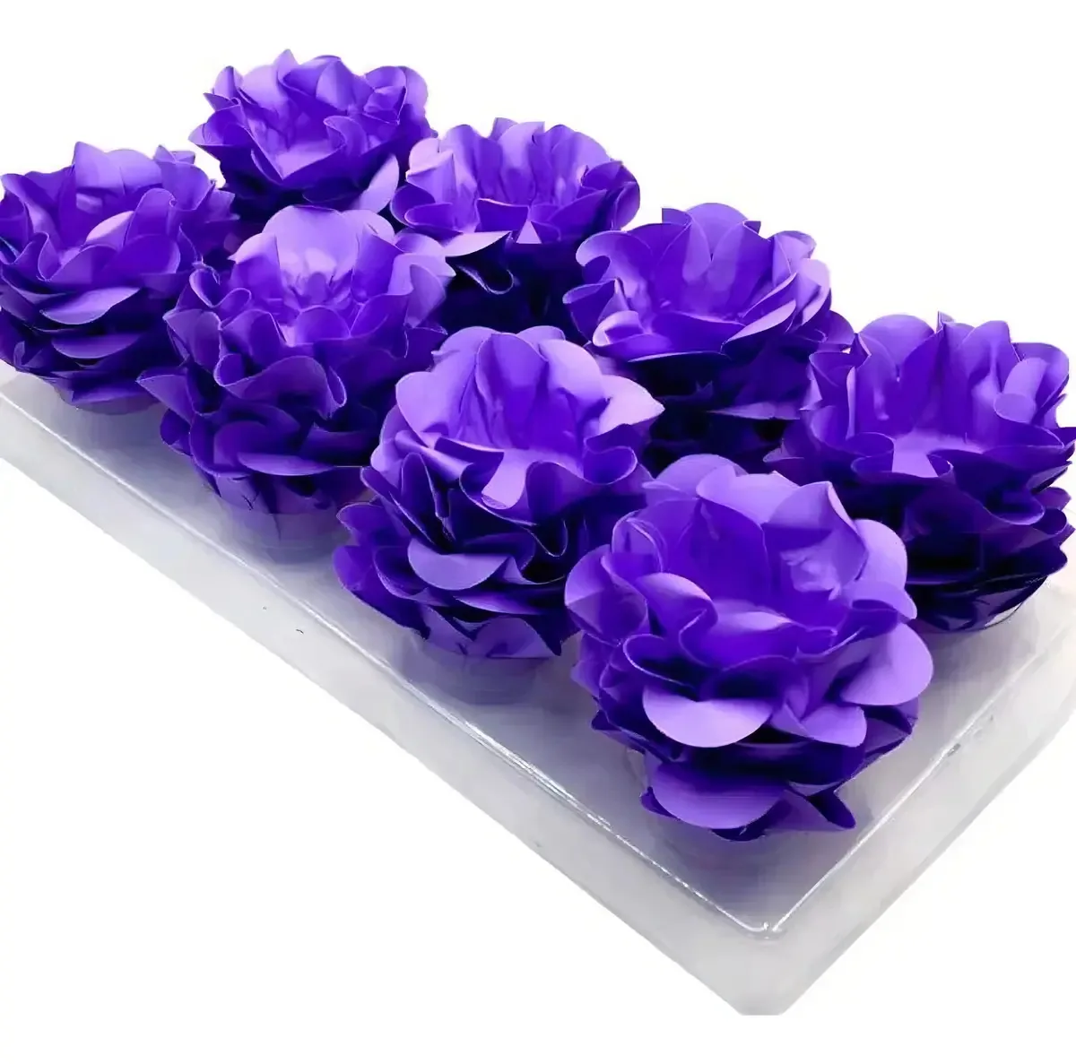 40 Forminhas Doces Finos Flor Luxo Casamento Aniversario Cor Violeta