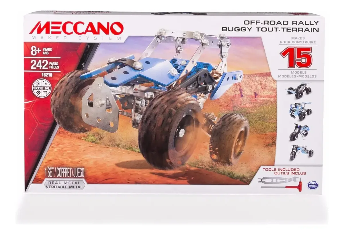 Blocos de construção Meccano Off-road Rally Buggy 242 peças em caixa