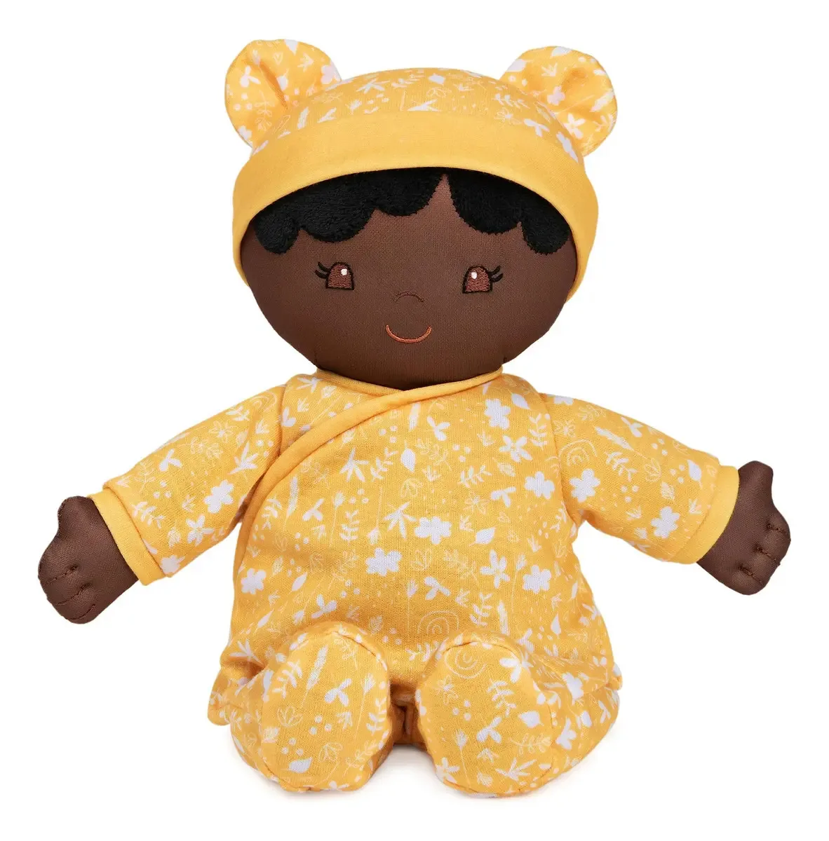 Boneca sustentável Gund para bebê, cor de boneca Fel, material reciclado, boneca amarela 12