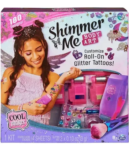 Máquina de tatuagem temporária fúcsia para meninas
