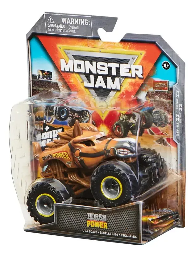 Carrinho de bonecas Monster Jam Horse Power 1:64 cor laranja