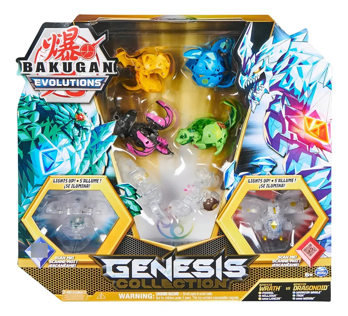 Pacote Bakugan Genesis Evolutions de Figuras de Ação