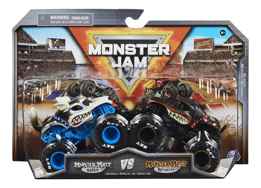 Veículos de brinquedo Monster Jam Husky Vs Rottweiler coloridos