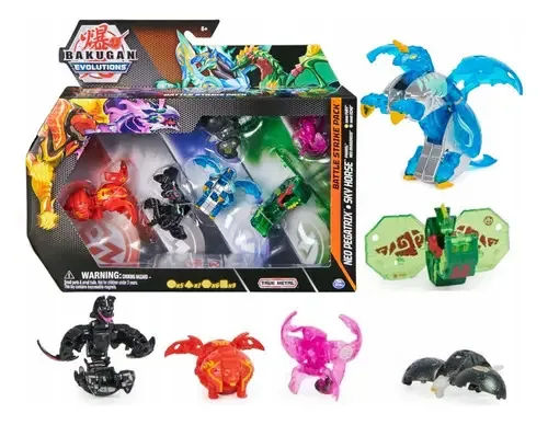 Bakugan Evolutions - Pacote Battle Strike - 4 figuras de metal