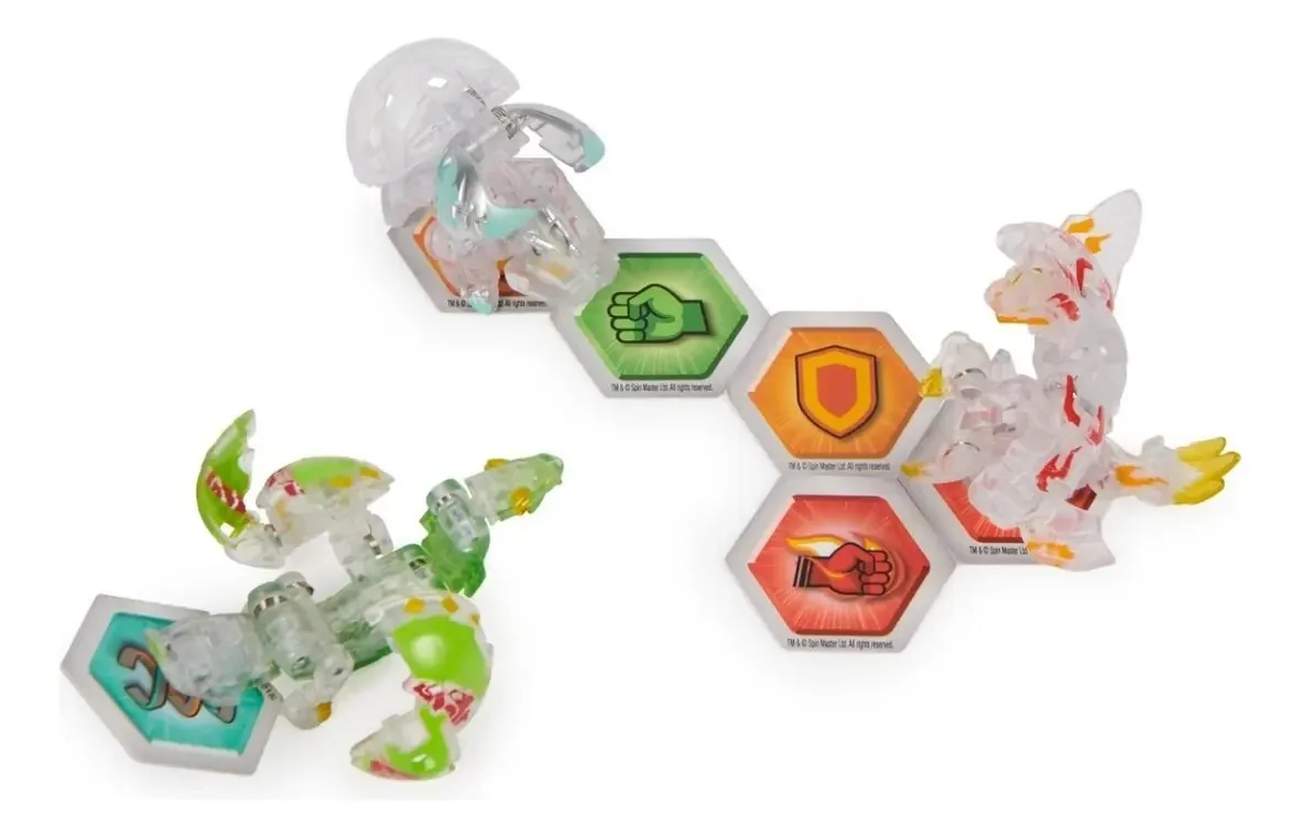 Pacote Bakugan com 3 bonecos Enoch Ultra