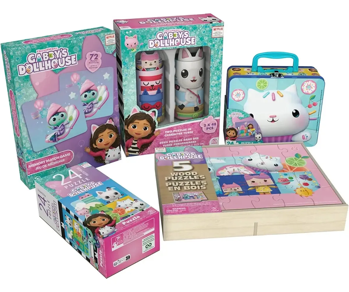 Conjunto de quebra-cabeças Gabby Dollhouse + Memory
