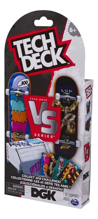 Skate multicolorido Tech Deck Skateboard, pacote com 2