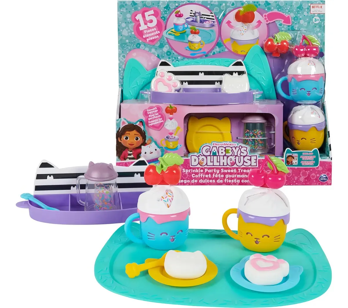 Conjunto de brinquedos Gabbys Dollhouse Tea Time