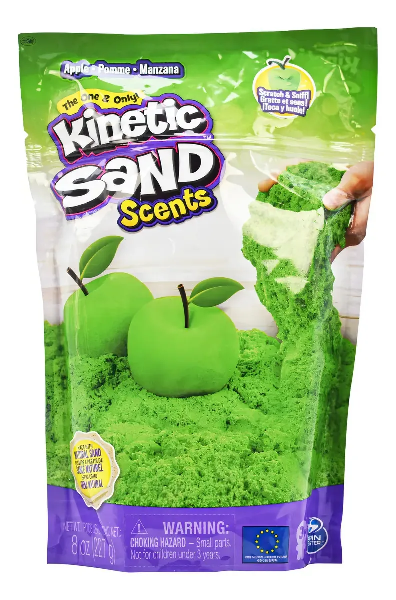 Kinetic Sand Scents Apple Scent 227g Spin Master, cor verde