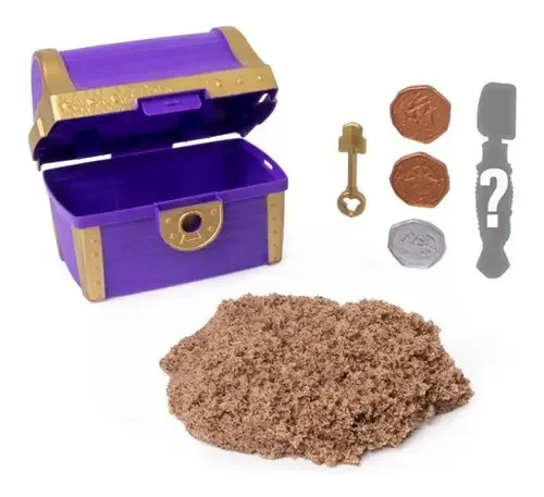 Baú do Tesouro Escondido de Kinetic Sand Magic Sand