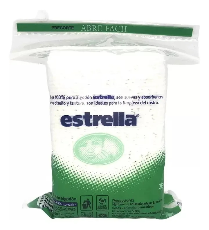 Toalhinhas de limpeza facial Cotton Star (40 unidades descartáveis) IDEAIS PARA LIMPEZA FACIAL, não irritam a pele, têm textura macia e absorvente