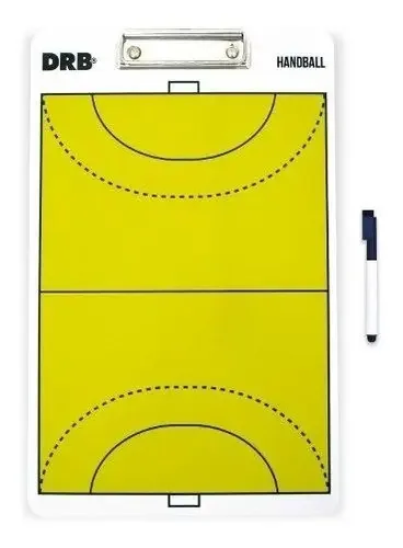 DRB tabuleiro de handebol tático com fibron club court colegio cor amarelo