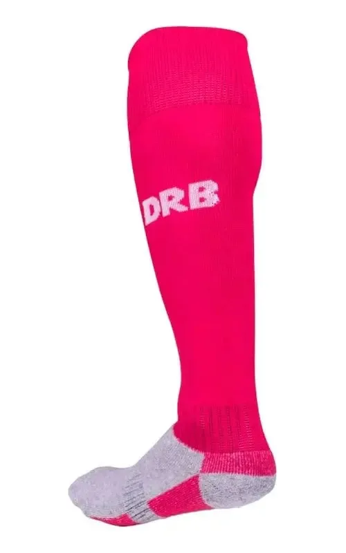 Meias longas Rugby Hockey Drb para crianças, juniores e adultos, rosa, tamanho 30-35