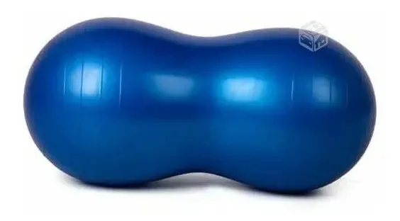 Bola de Pilates azul em forma de mão