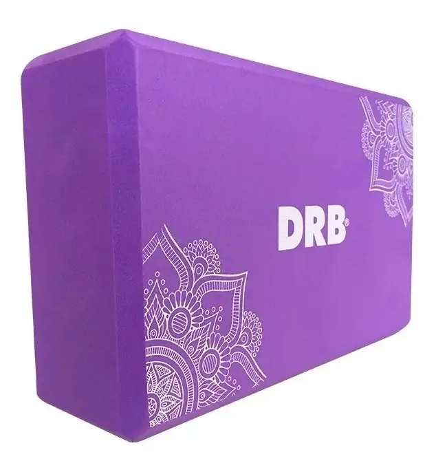 Yoga Brick Drb Brick Foam Soft Block Cor Violeta