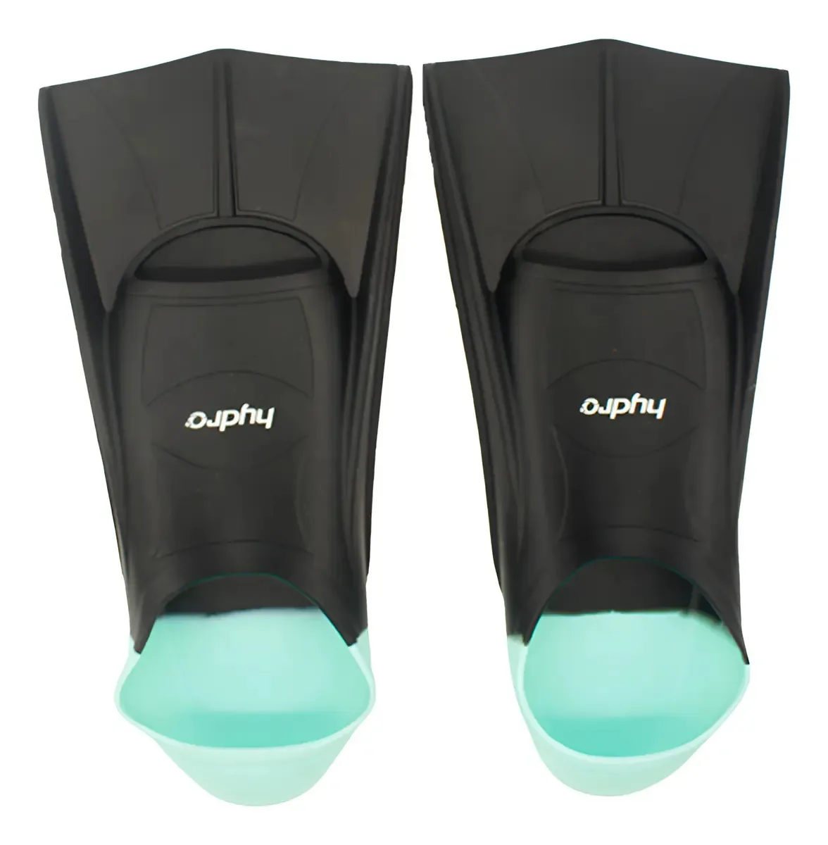 Pernas de sapo de natação Hydro 2.0, barbatanas curtas, cor de silicone, preto, tamanho da perna de sapo aquático, tamanho L