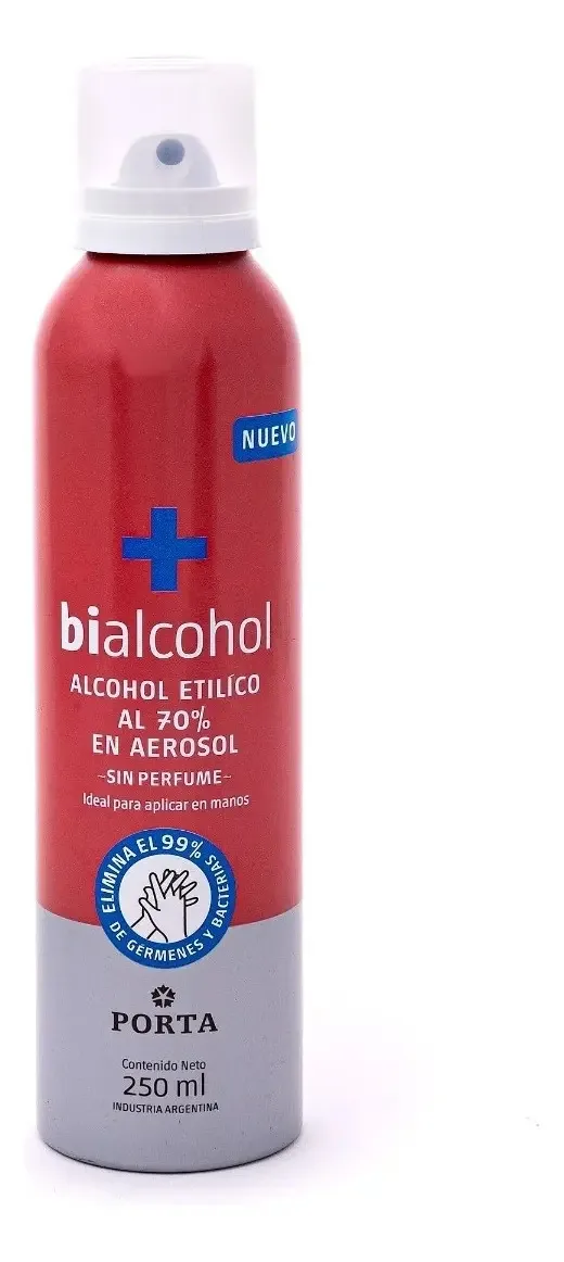 Alcohol Etílico 70% Aerosol - Bialcohol (250ml) X Mayor
