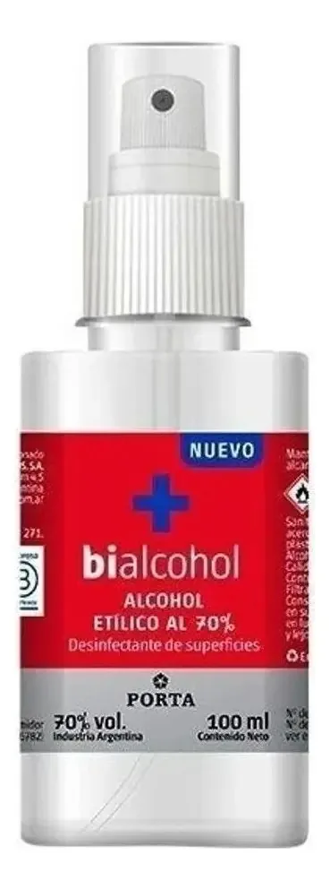 Spray Álcool Etílico 70% X 100 Ml Bialcohol