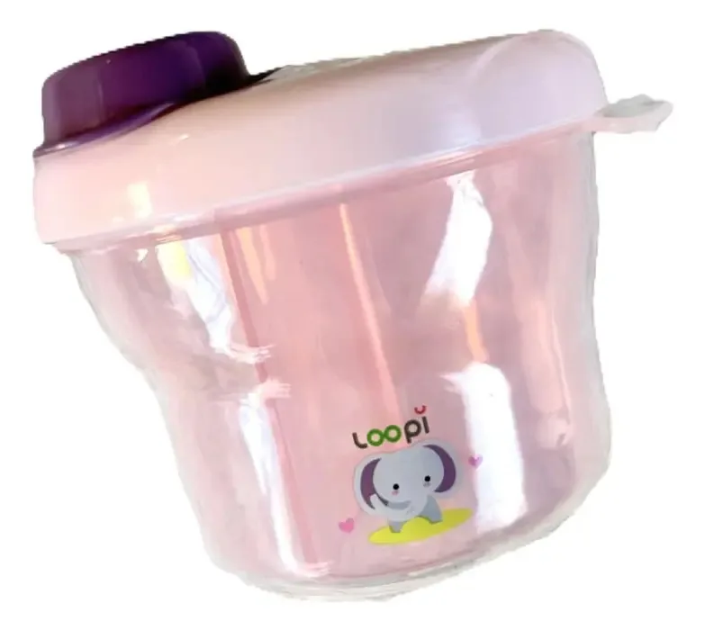 Dispensador de leite em pó Loopi 9080 container rosa