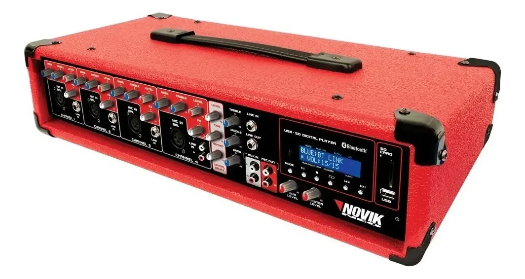 Mesa De Som Amplificada Novik Nvk-4300bt 150w 4 Canais