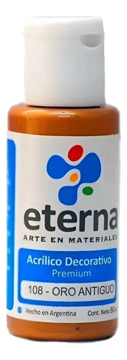 Acrílico Eterna 50 ml de cores decorativas premium x 1 óleo dourado antigo