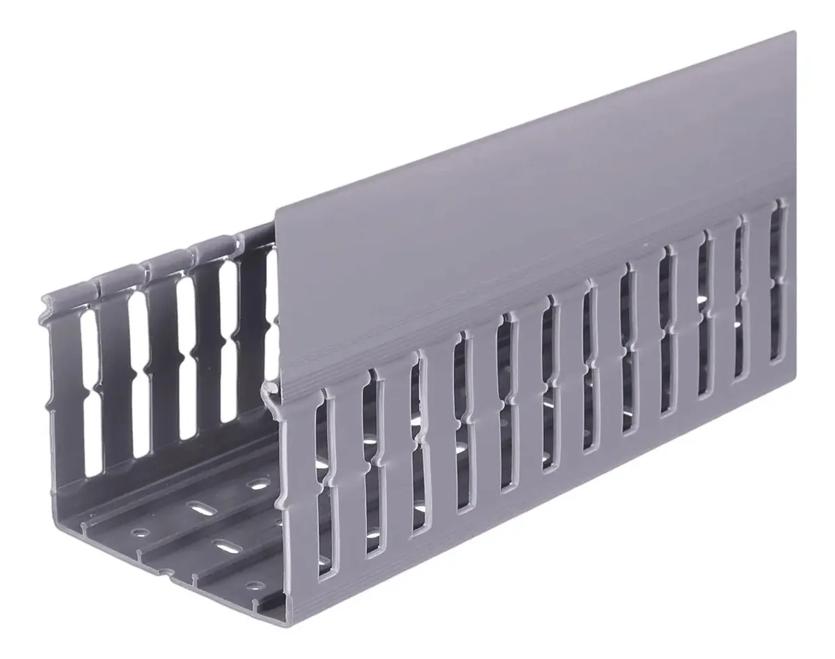 Cablecanal Cinza Ranurado B100 X H80mm Tira X 2 Metros Zoloda