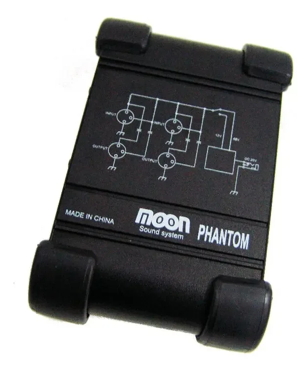 Fonte de microfone condensador Moon de 2 canais