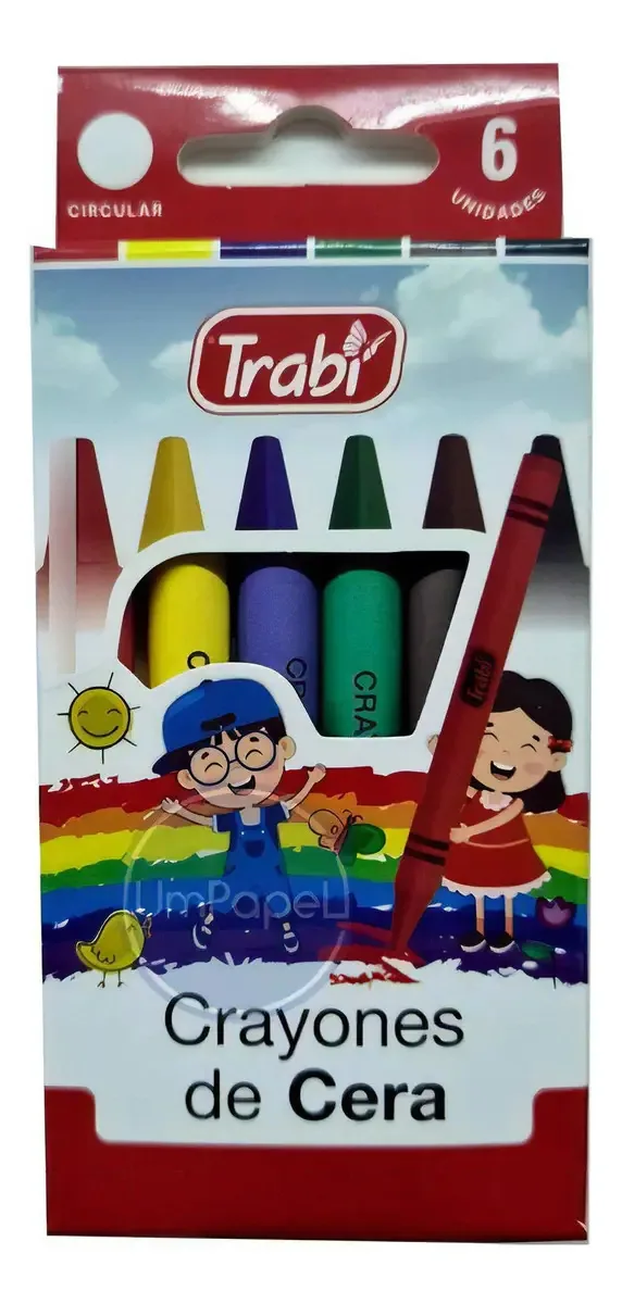 Lápis de cera Trabi 6 unidades