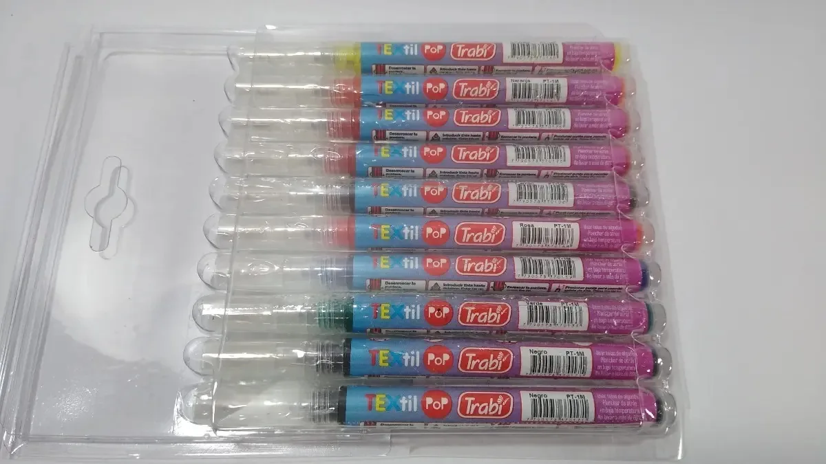 Blister para marcadores têxteis finos Trabi Textil Pop X 10 unidades