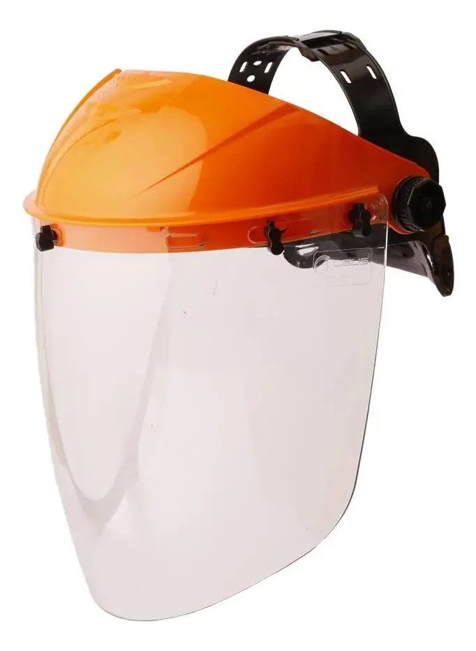 Kit Protetor Facial Libus para Corte e Usinagem, Laranja