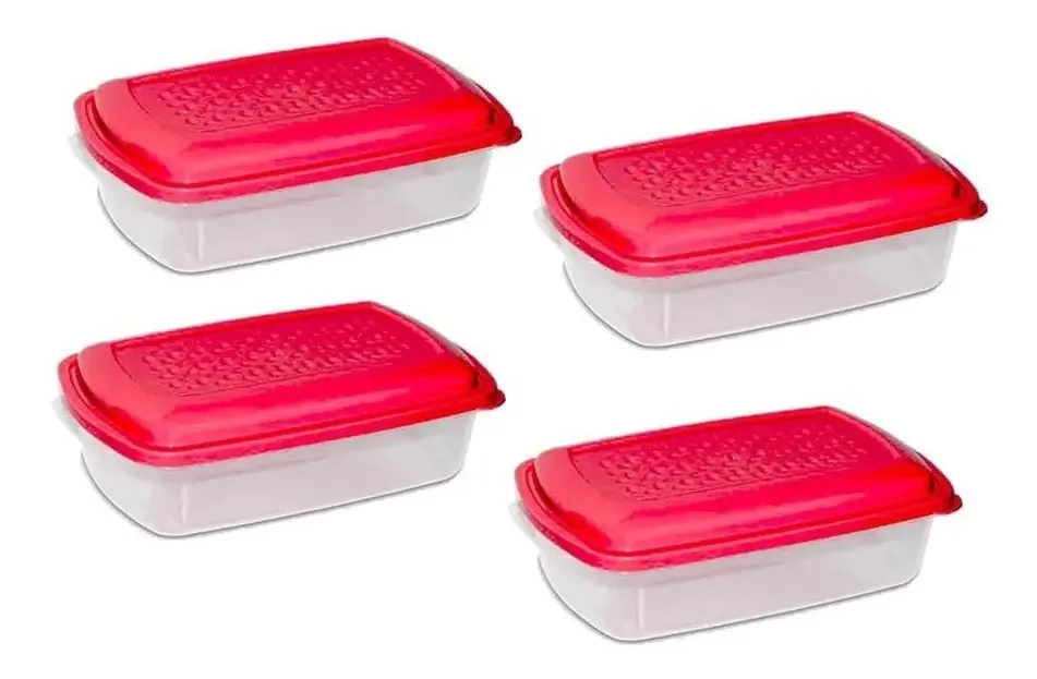 Reato. Recipiente para alimentos Ultra Art. 70 X 4u. Colombraro Cor Vermelha