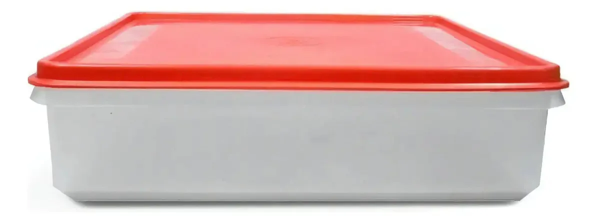 Recipiente para alimentos nº 3 Baja Art 512 Colombraro cor vermelha