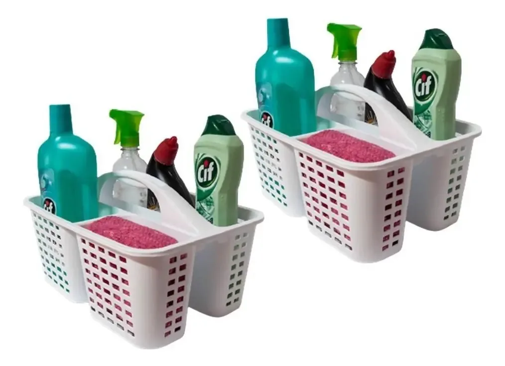 Cesto/cesto de limpeza branco Colombraro X2 unidades