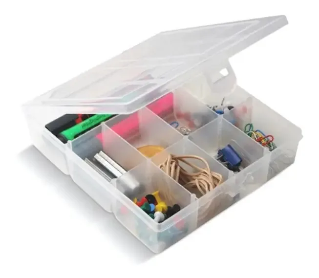 Organizador quadrado C/Div Colombraro de cor transparente