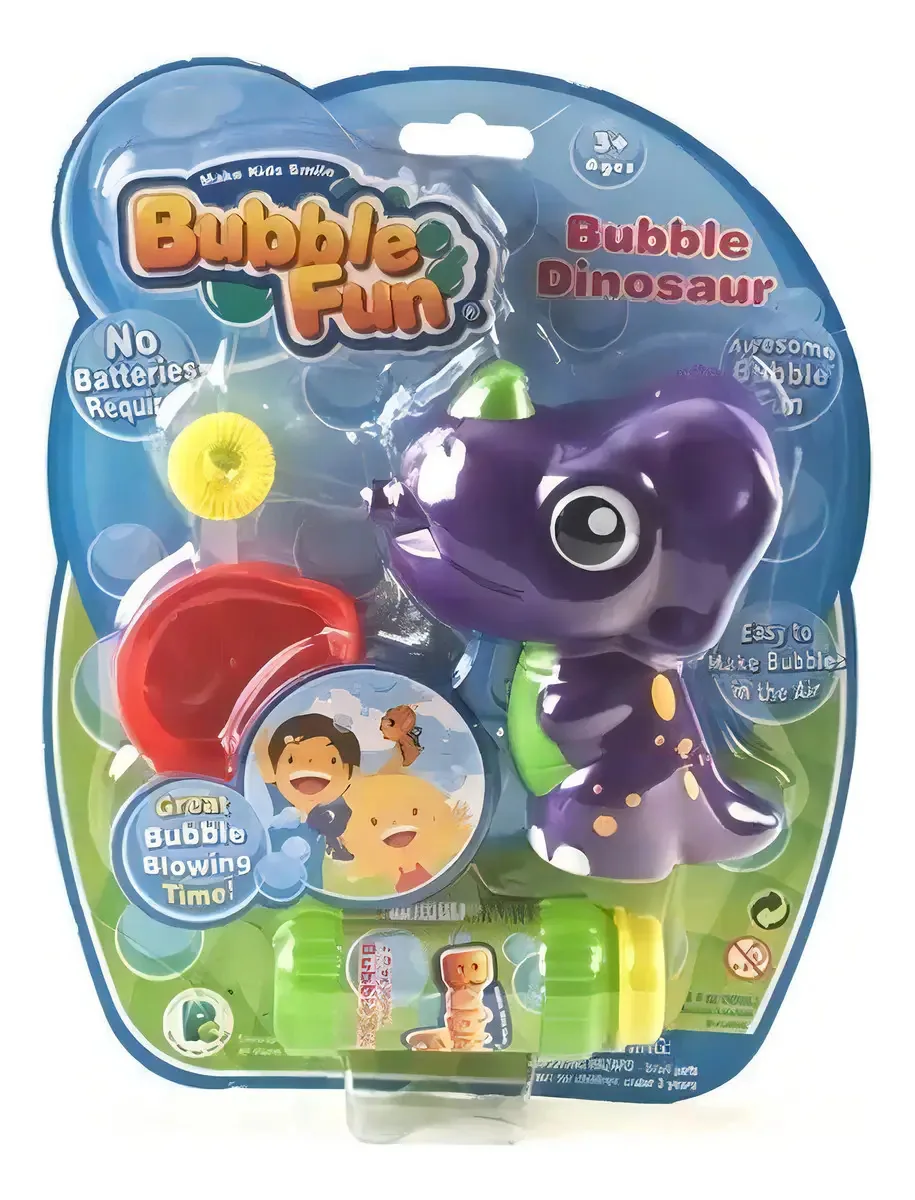 Burbujero Dinosaurio Bubble Fun Burbujas Divertidas Manual